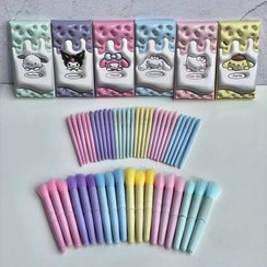 ست براش آرایشی کرومی ۸ تکه طرح عروسکی فانتزی